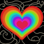 80s Rainbow Heart