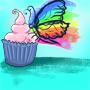 8th Birthday Butterfly Cupcake