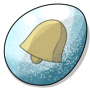 Bell Snowglobe Raindrop Cake