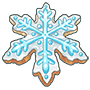 White Iced Snowflake Cookie