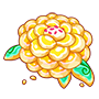 Yellow Layered Flower Cookie