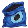 Bag of Blue Coffee Beans