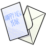 Blue Happy New Year Card