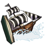 Striped Popup Pirate Ship Book