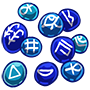 Assorted Blue Hieroglyph Candy Rocks