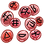 Assorted Red Hieroglyph Candy Rocks