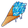 Blue Crystal Ice Cream Cone