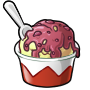 Strawberry Popcorn Ice Cream Cup