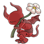 Sweet Imp Holding A Rose